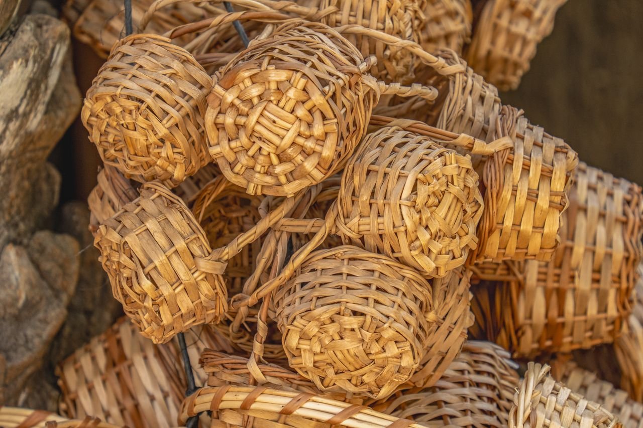 Crafting Captivating Headlines: Your awesome post title goes here Detailed shot of handcrafted woven baskets showcasing intricate craftsmanship in Elche, Spain.